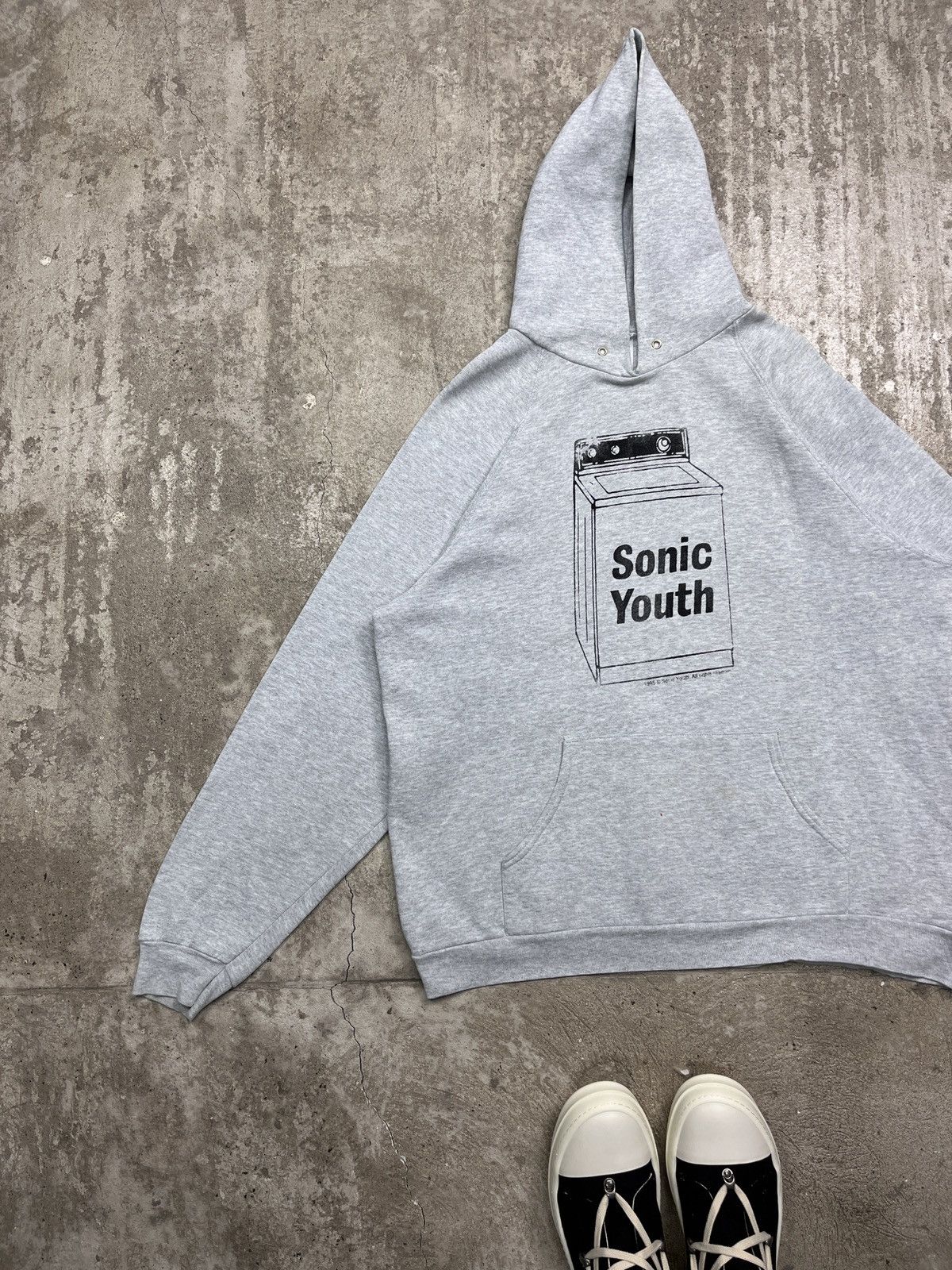 Band Tees 90s SONIC YOUTH WASH MACHINE LOGO RARE VINTAGE HOODIE - 1360 Size US XL / EU 56 / 4 - 2 Thumbnail