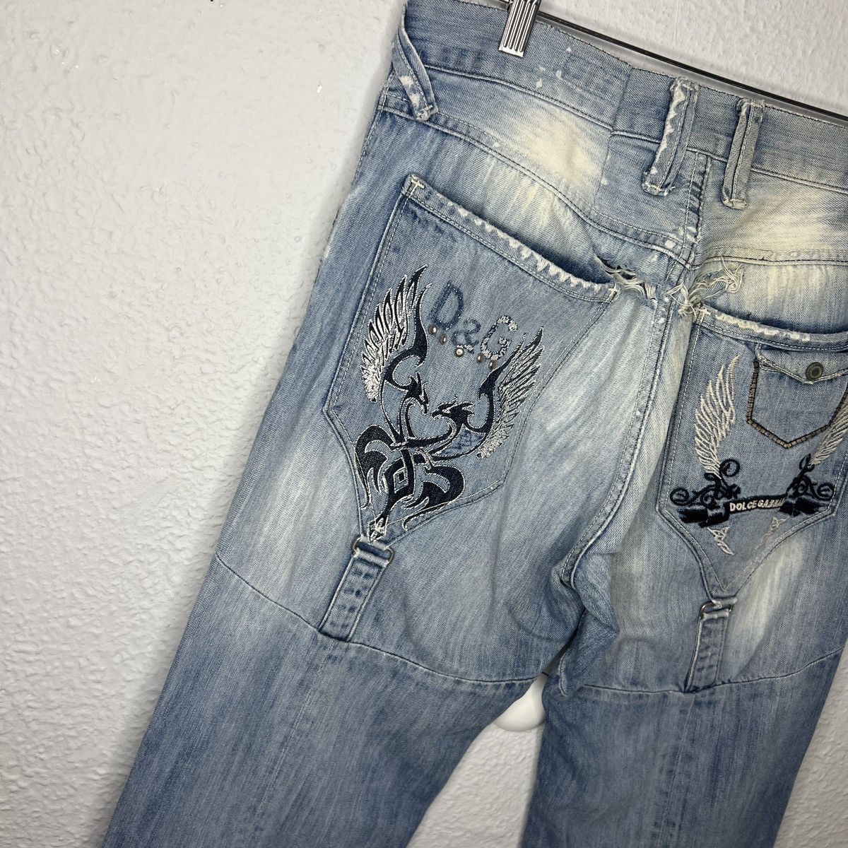 Dolce & Gabbana Vintage Dolce & Gabbana DG Denim Jeans Pants Distressed Logo Size US 32 / EU 48 - 2 Thumbnail