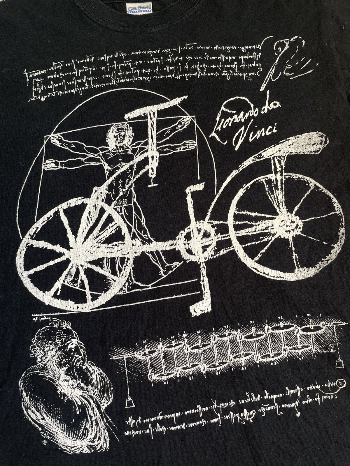 Designer Vintage Leonardo Da Vinci Bicycle Tee Museum Anatomy Y2k Size US M / EU 48-50 / 2 - 4 Thumbnail