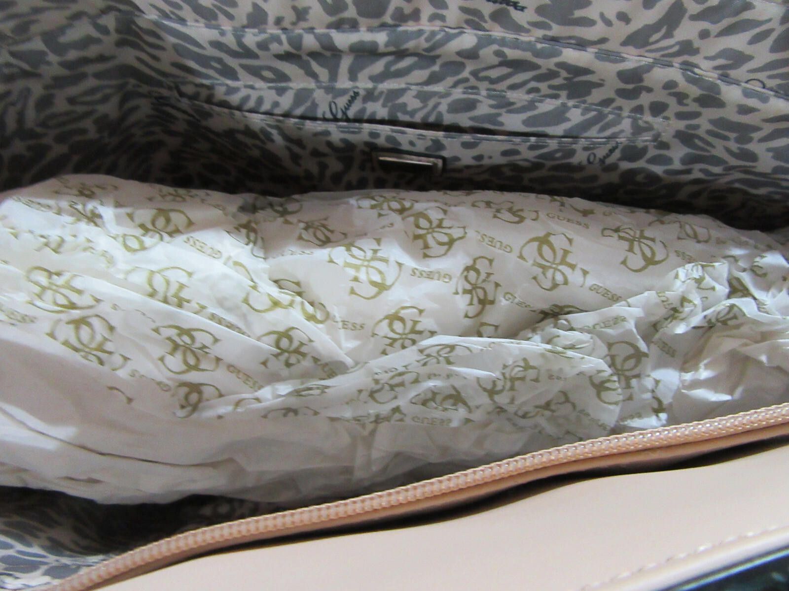 Guess Guess Purse Satchel Crossbody Tote Handbag Pink / Ecru NWOT Size ONE SIZE - 11 Thumbnail