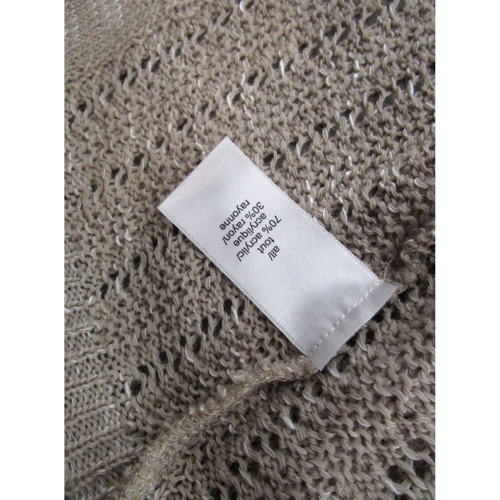Vintage Maurices Women's Cardigan Shawl Open Front Knit Sweater 2XL Beige NEW Size XXL / US 16-18 / IT 52-54 - 3 Thumbnail