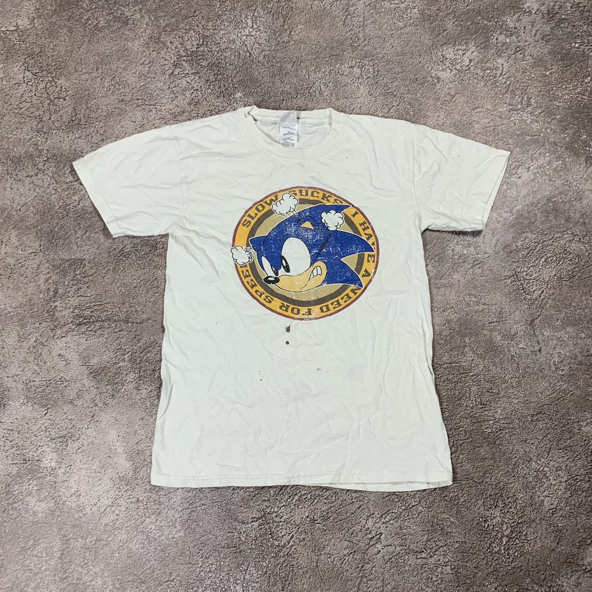 Vintage Vintage Y2K Sun Faded Sonic Graphic Tee Skate Streetwear S Size US S / EU 44-46 / 1 - 1 Thumbnail