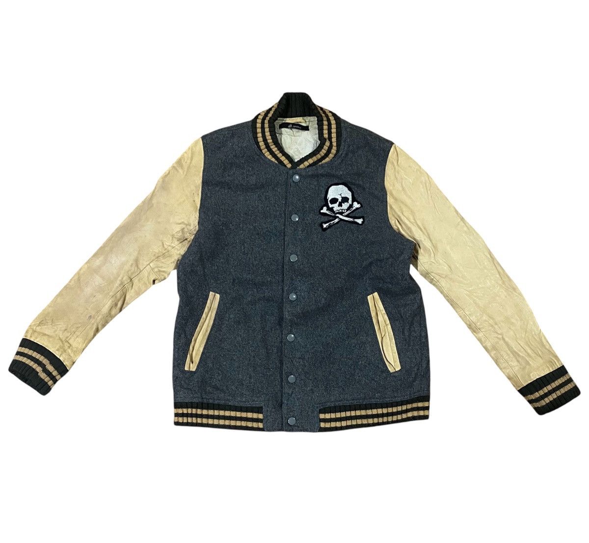 Johnbull Vintage Johnbull Embroidery Back Skull Patch Varsity Jacket Size US S / EU 44-46 / 1 - 2 Thumbnail