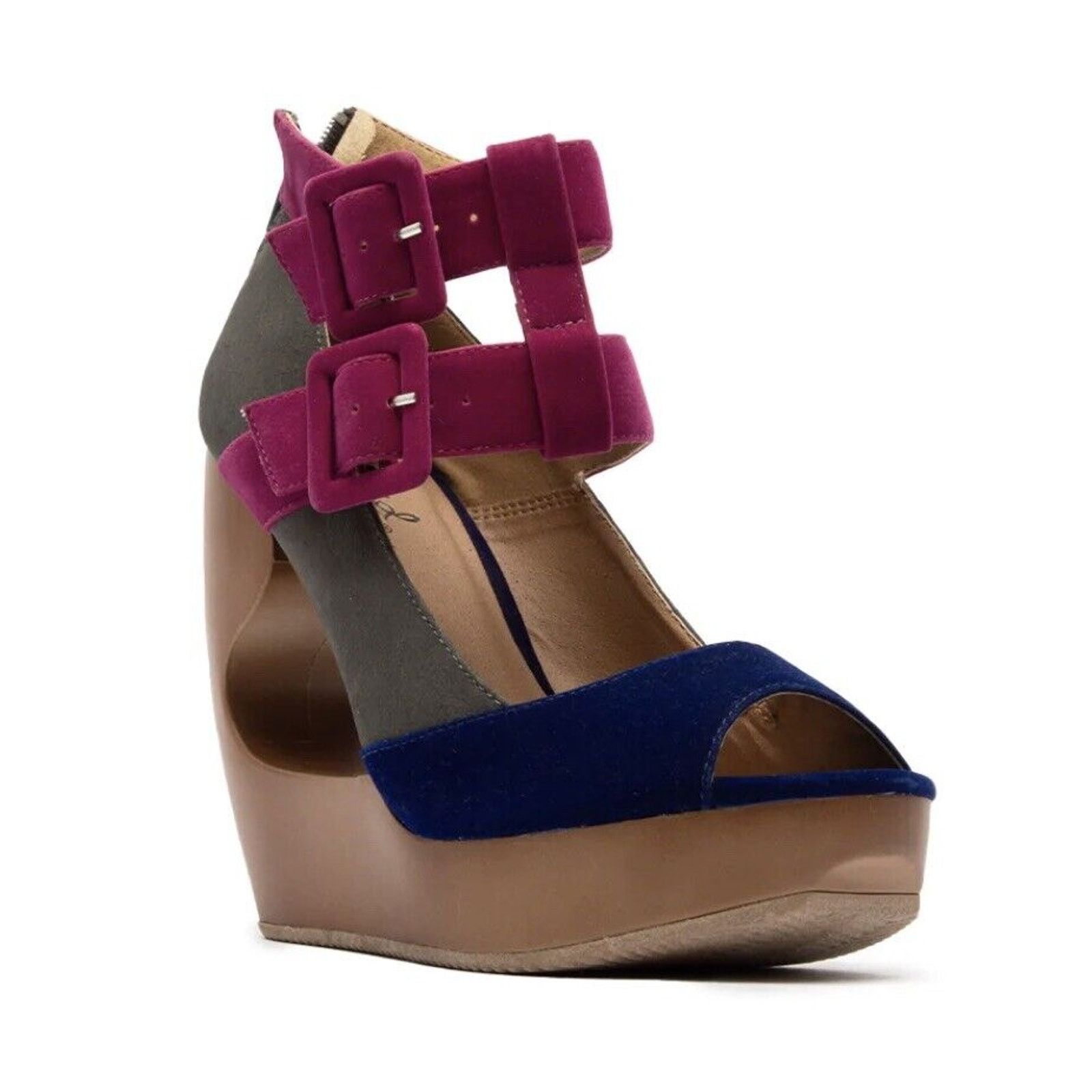 Other Qupid LISBETH 6.5 Ankle Strap Buckle Wedge Platform Sandals Size US 6.5 / IT 36.5 - 1 Thumbnail