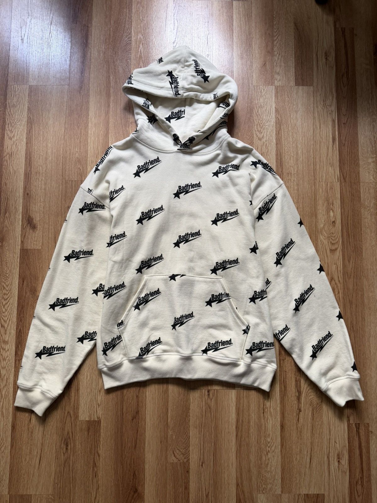 Vintage bad friend all over logo hoodie Size US L / EU 52-54 / 3 - 1 Thumbnail