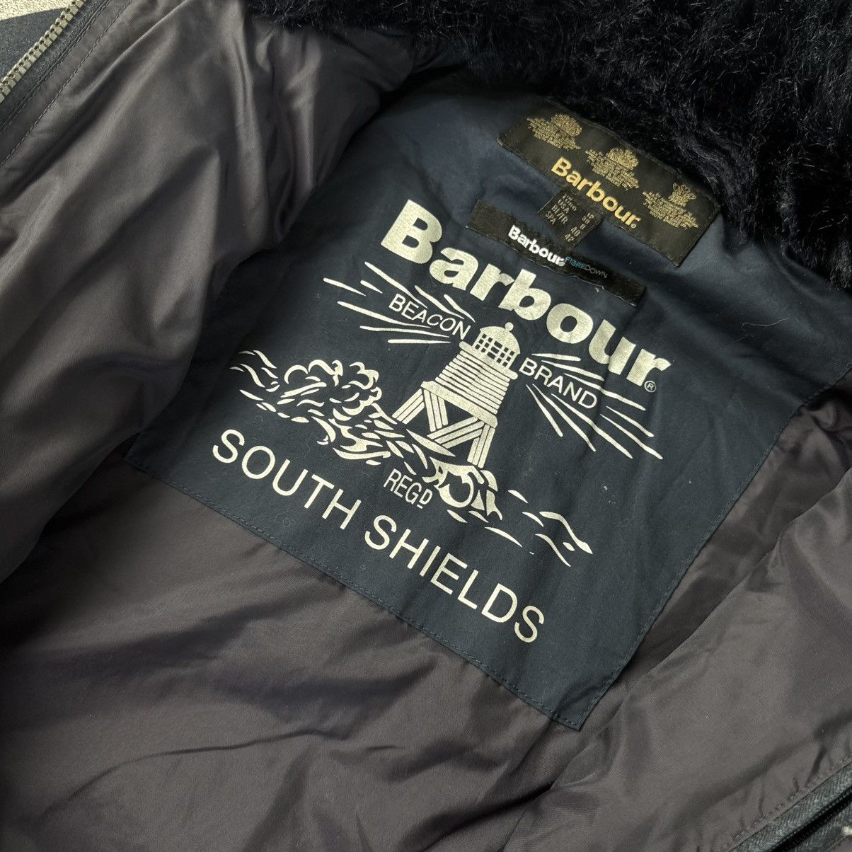 Barbour Barbour Langstone Quilted Jacket in Navy Blue faux fur trim Size M / US 6-8 / IT 42-44 - 9 Thumbnail