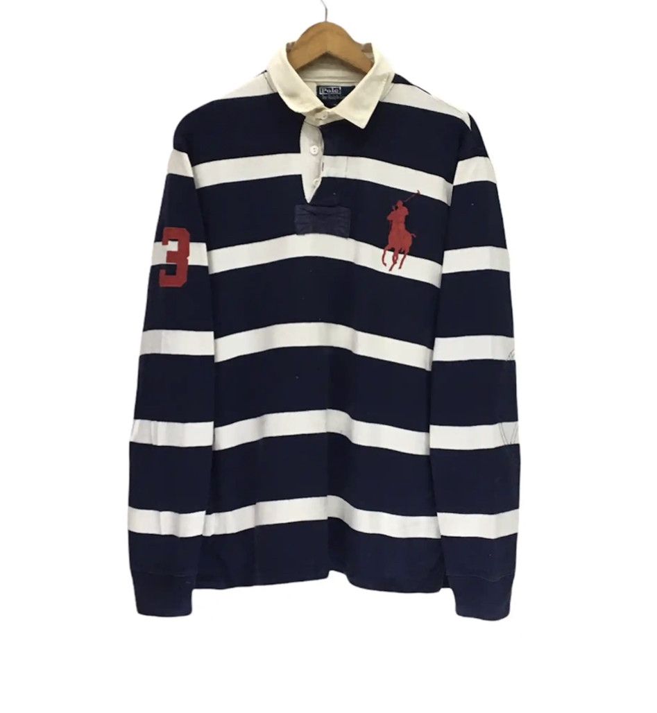 image of Polo Ralph Lauren x Ralph Lauren Rugby Polo Rugby Ralph Laurent Stripe Polos Sweatshirt in Striped 