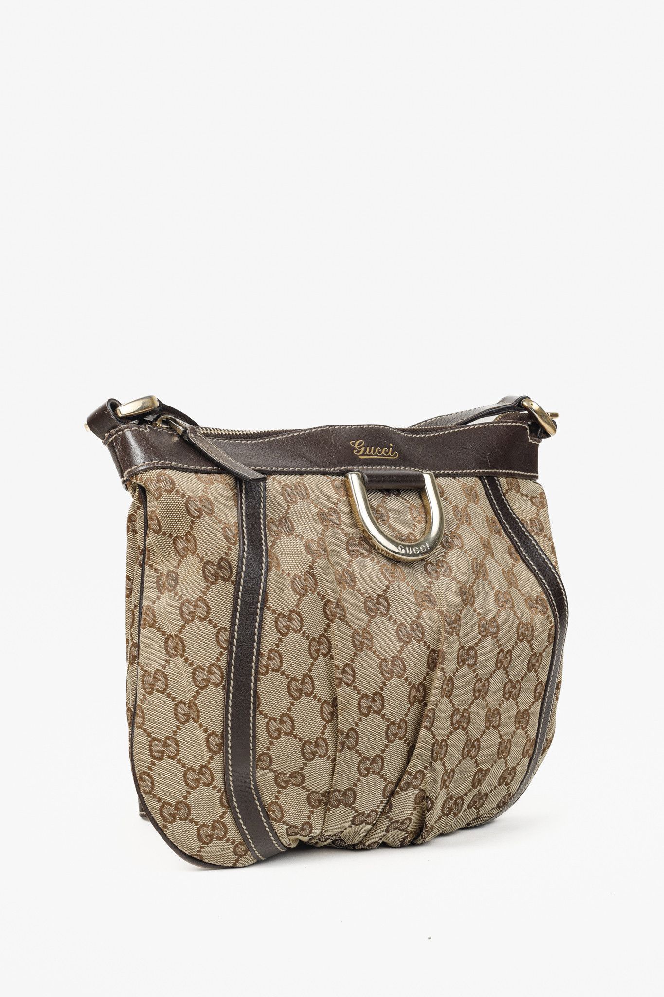 Gucci Gucci Vintage Brown D-Ring Monogram Fabric Crossbody Bag Size ONE SIZE - 2 Thumbnail
