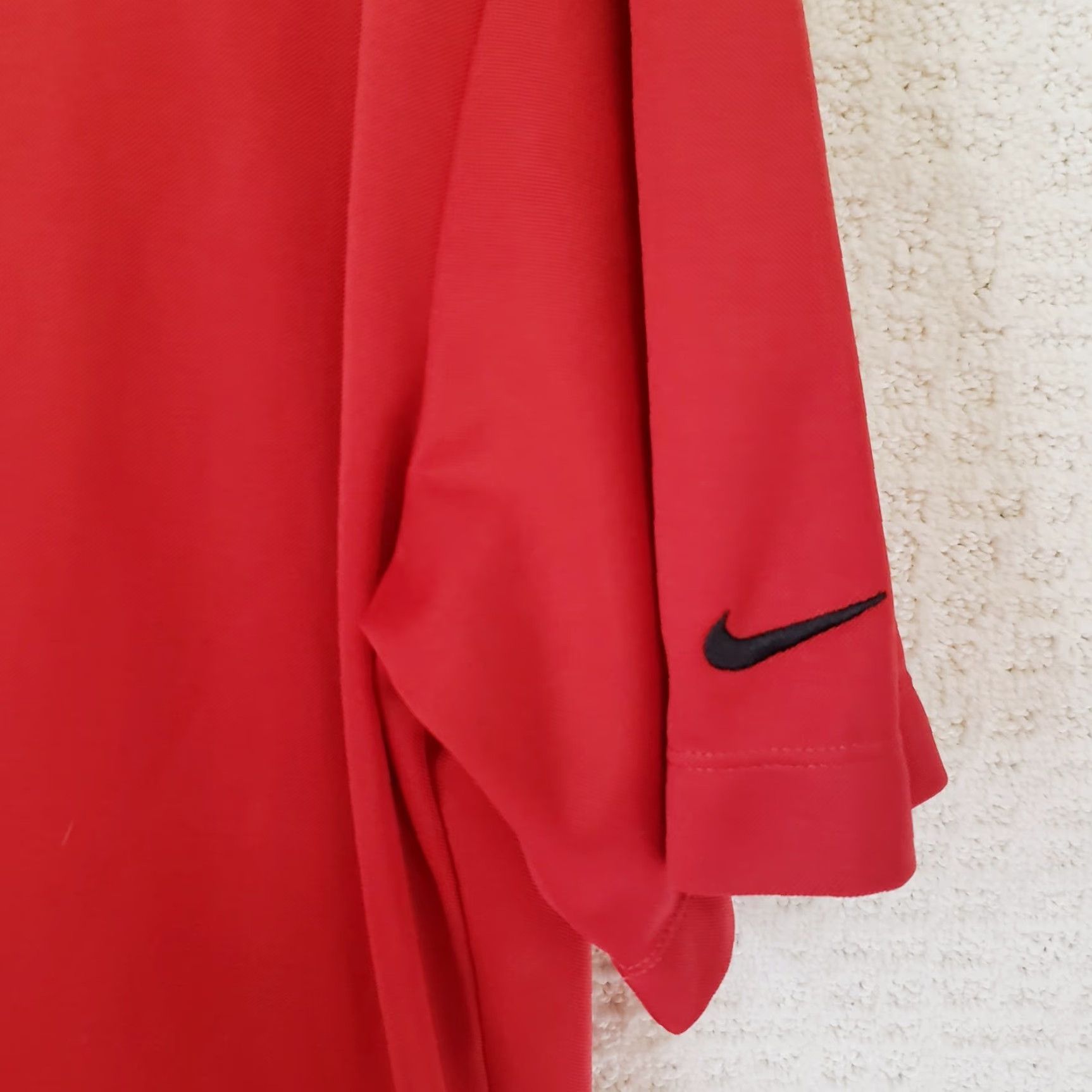 Nike Nike Golf Dri-Fit Polo Shirt Mens L Red Polyester Stretch Dragon Logo Short Sleeve Polo Shirt Golf Casual Size US L / EU 52-54 / 3 - 4 Thumbnail