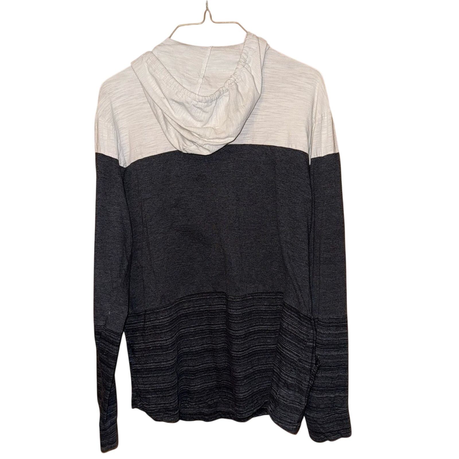 Threads 4 Thought Men's Black and White Hoodie by Threads 4 Thought Size M Size US M / EU 48-50 / 2 - 2 Thumbnail