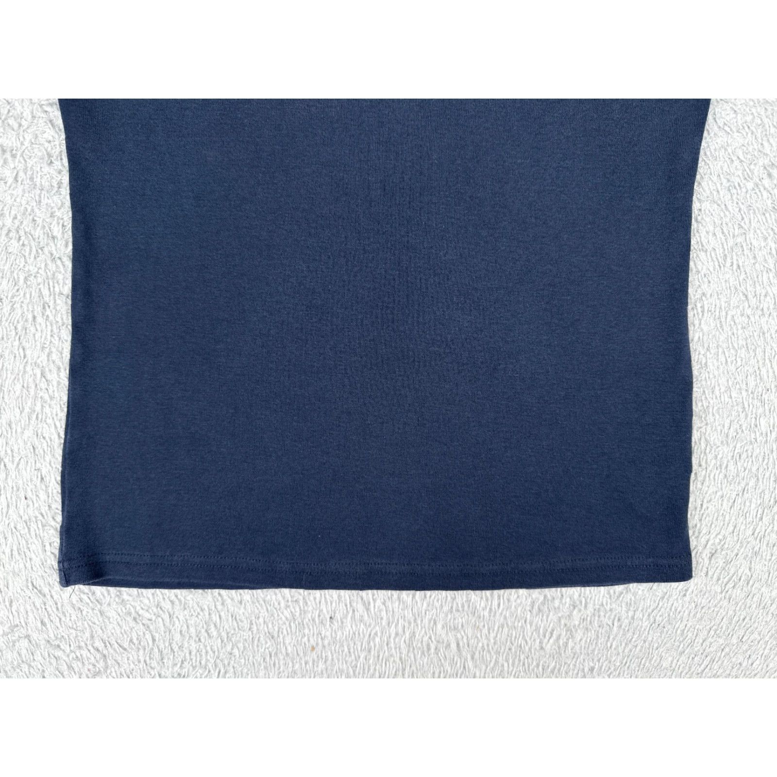 Tommy Hilfiger VINTAGE? No. Tommy Hilfiger Shirt Women Medium Blue V-Neck Short Sleeve 100% Cotton Jersey Size M / US 6-8 / IT 42-44 - 5 Thumbnail