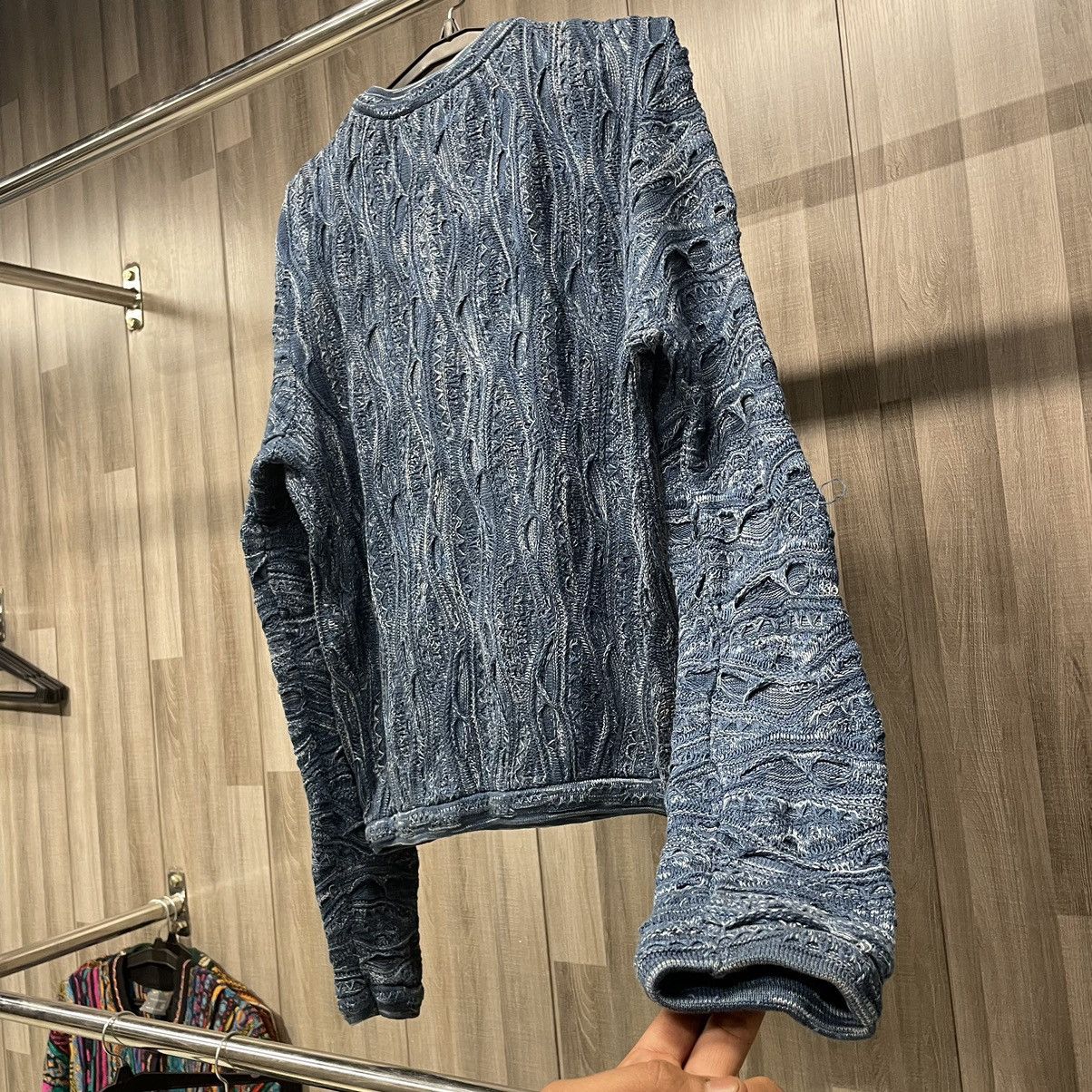 Coogi Vintage Coogi Australia Basics Blue 3D Knit Sweater Size US M / EU 48-50 / 2 - 15 Thumbnail