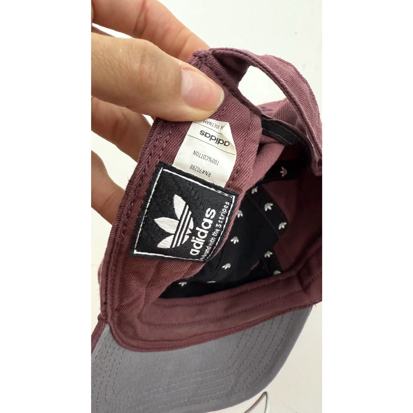 Adidas VINTAGE Adidas Baseball Cap Mens One Size Purple Cotton Adjustable Strap Back Trefoil Logo Casual Size ONE SIZE - 4 Thumbnail
