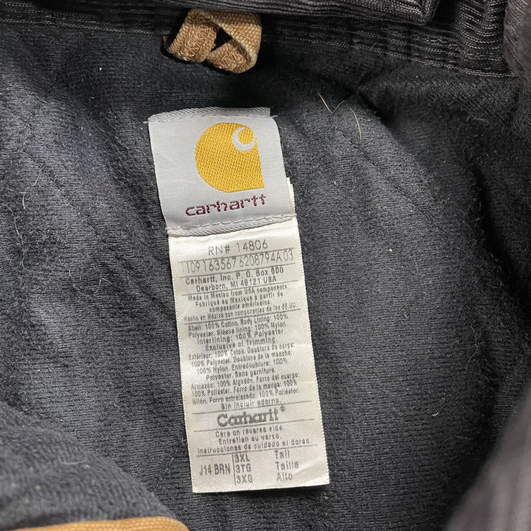Carhartt VINTAGE Carhartt Jacket Mens 3XLT Brown Canvas Zip 90s Workwear Bomber Jacket Mens Big & Tall) Size US XXL / EU 58 / 5 - 6 Thumbnail