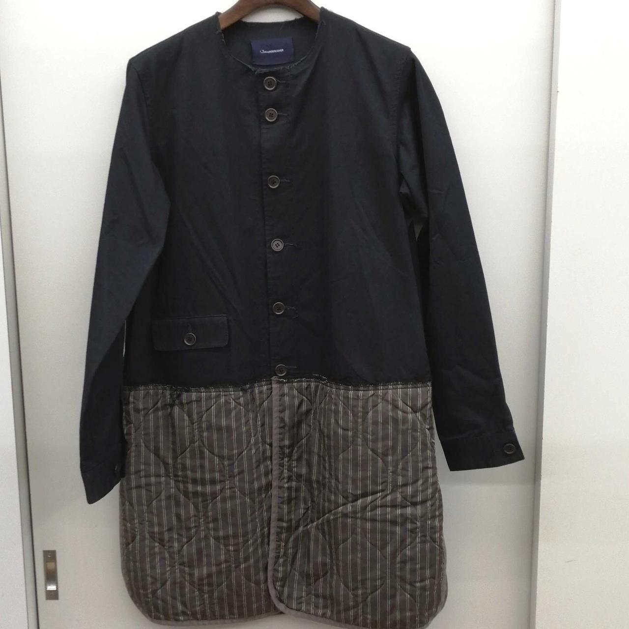 UNDERCOVER JOHNUNDERCOVER No-collar quilted shirt Black 2