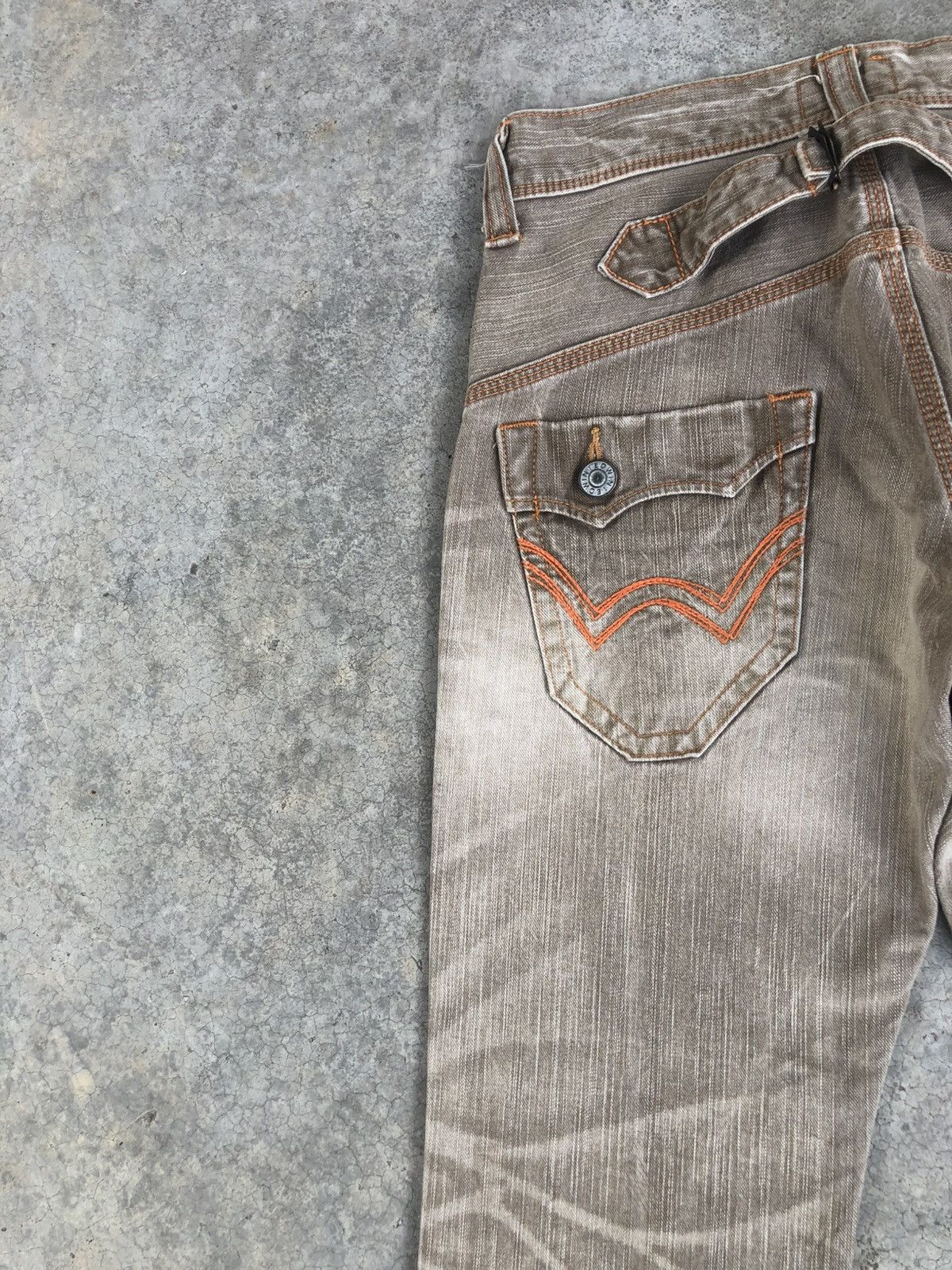 If Six Was Nine Japanese Edwin Flared Jeans Distressed Denim Size US 30 / EU 46 - 9 Thumbnail