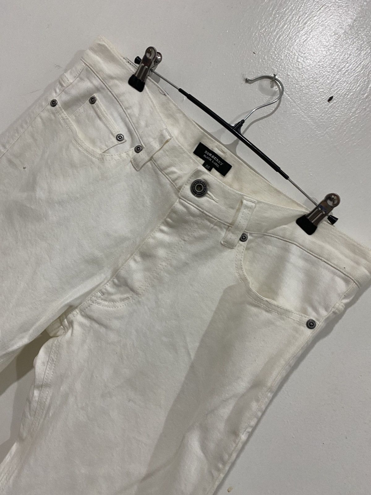 Burberry Burbery Nova Check Seldvage Jeans White Size US 35 - 3 Thumbnail
