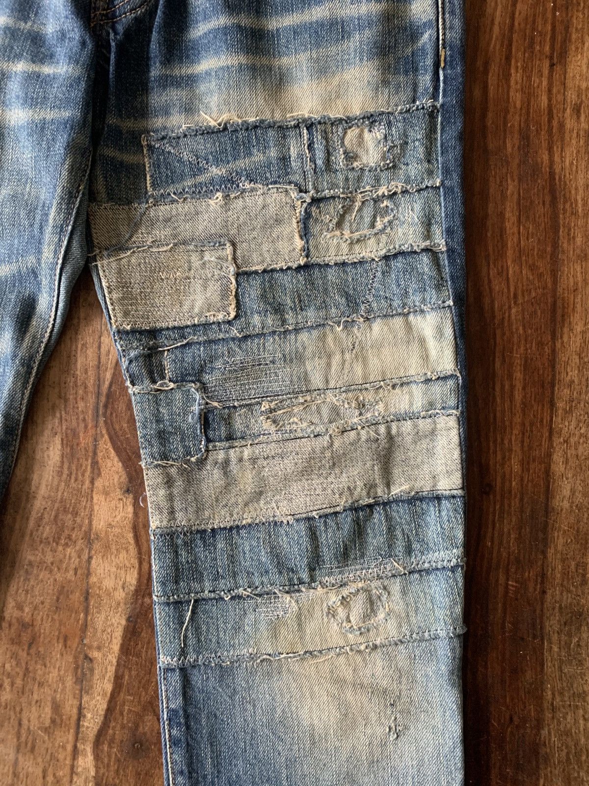 2000s Hysteric Glamour Studded Tsugi Hagi Patchwork Jeans