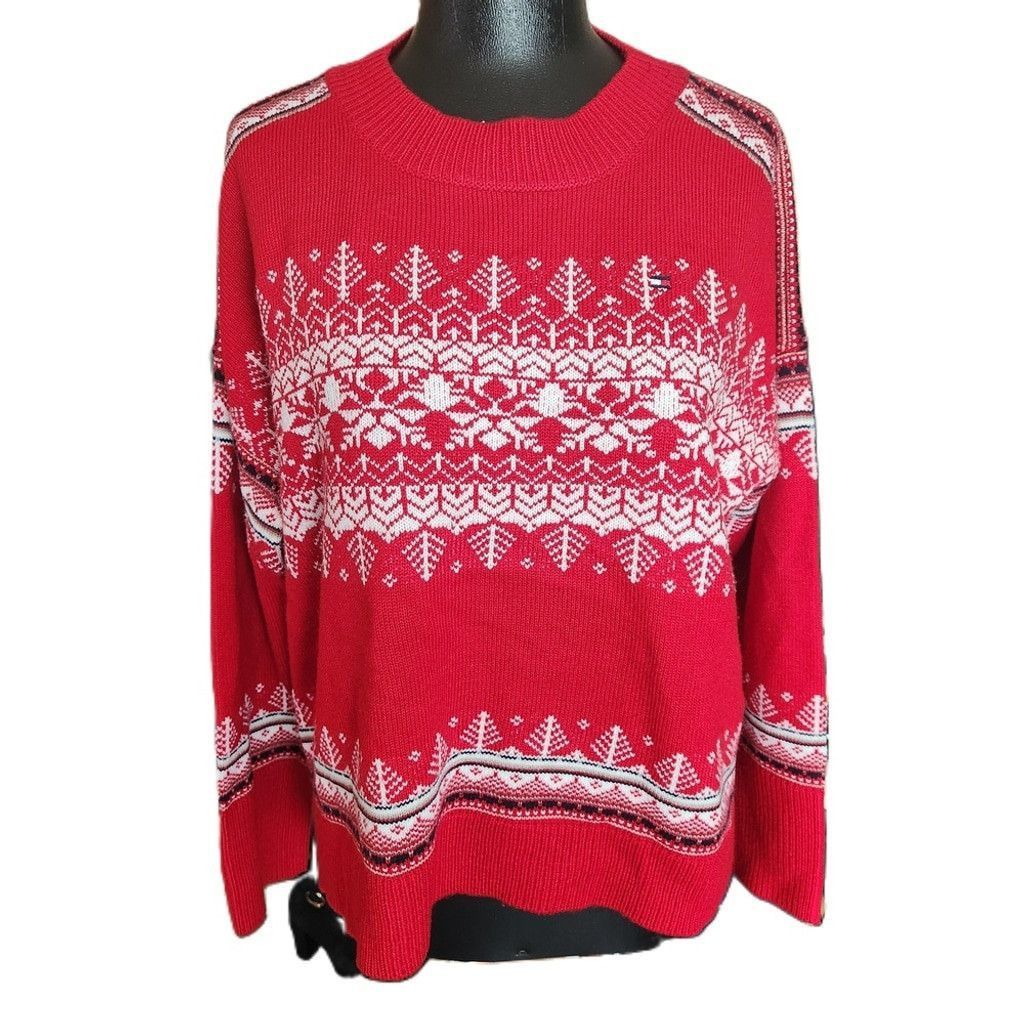 Tommy Hilfiger Tommy Hilfiger Womens Red Sweater Size M Size M / US 6-8 / IT 42-44 - 1 Thumbnail