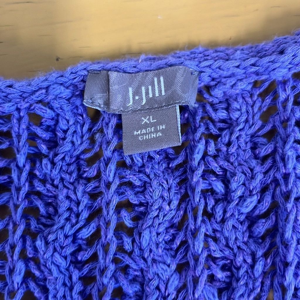 J. Jill J. Jill Lavender Cardigan Sweater Size XL / US 12-14 / IT 48-50 - 2 Thumbnail