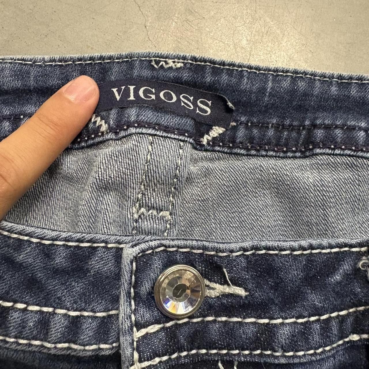 Japanese Brand × Vintage Crazy Vintage Y2K/2000s Baggy Short Medium Wash Denim Jeans! Size US 36 / EU 52 - 6 Thumbnail