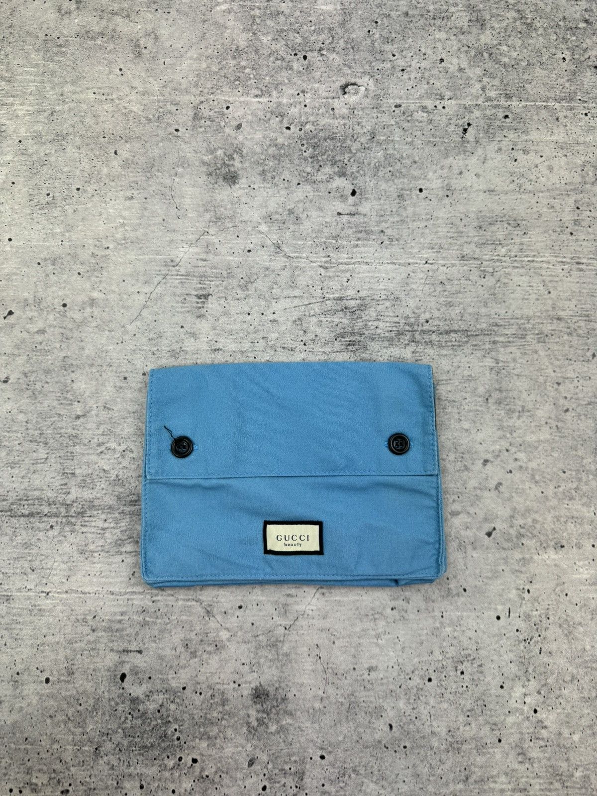 Gucci Vintage Gucci Beauty Toiletry Pouch Blue Bag Clutch 21x16cm 