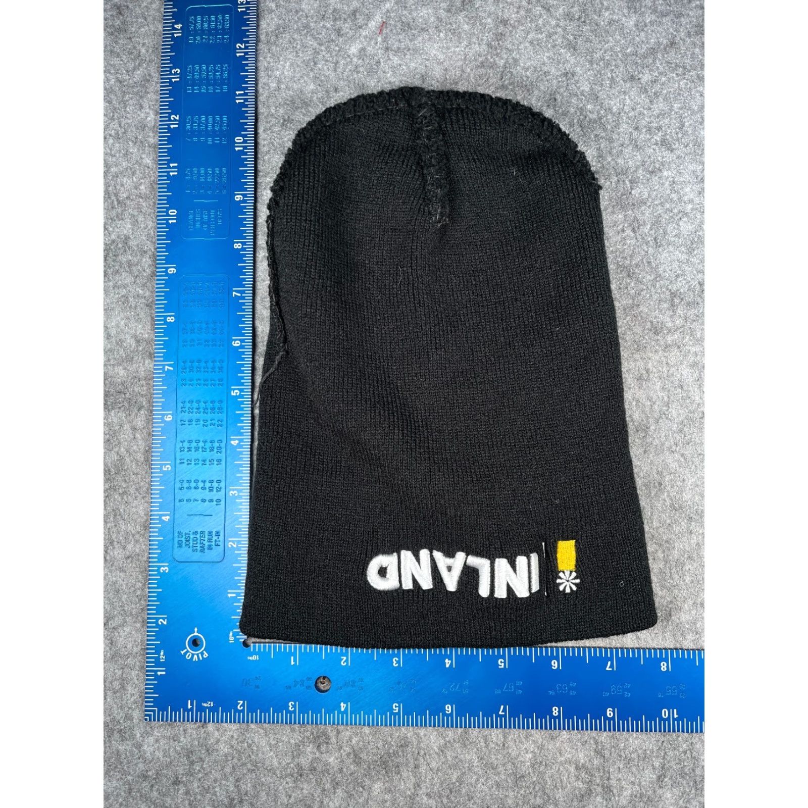 Vintage Inland Group Beanie Adult One Size Black Knit 100% Acrylic Embroidered Size ONE SIZE - 5 Thumbnail