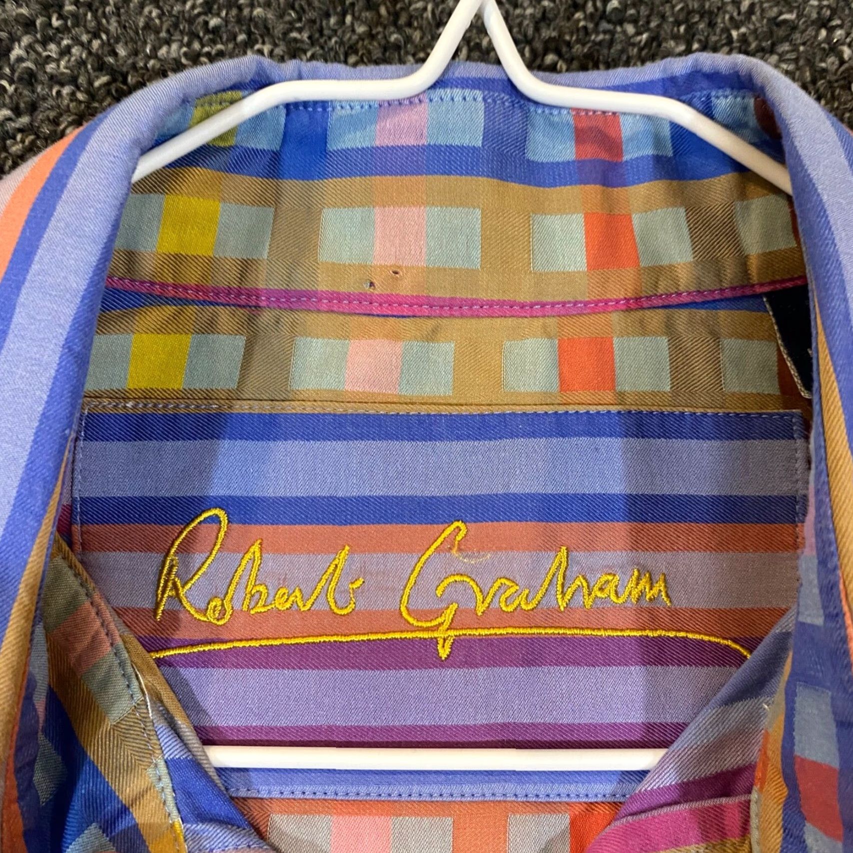 Robert Graham Robert Graham Shirt Men Medium Multicolor Striped Open Button Up Top Long Sleeve Mens Size US M / EU 48-50 / 2 - 2 Thumbnail