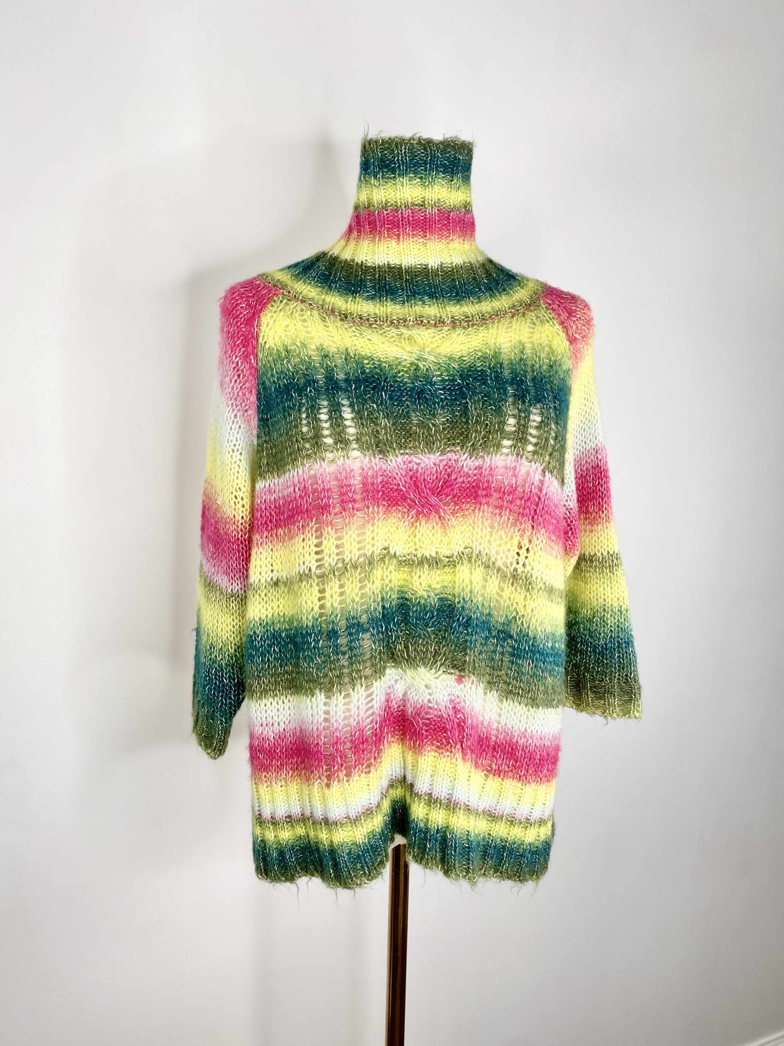 UNIONBAY UnionBay - Pink + green cable knit sweater Size ONE SIZE - 4 Thumbnail