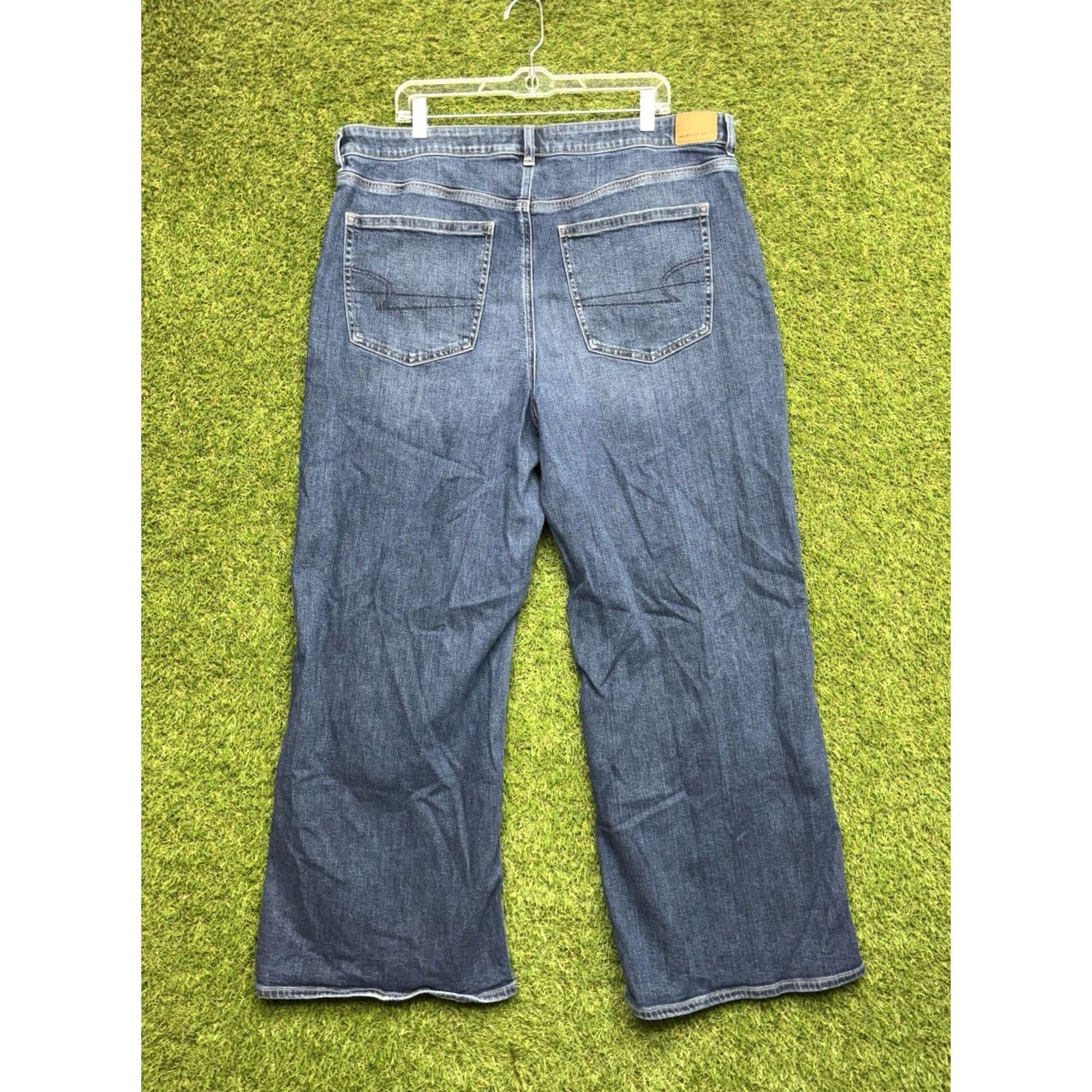 American Eagle Outfitters American Eagle Outfitters Jeans Womens 20 High Rise Wide Leg Dark Wash Denim 90s Bohemian Hipster Preppy Mens Womens Boys Girls Size 42" / US 20 - 5 Thumbnail