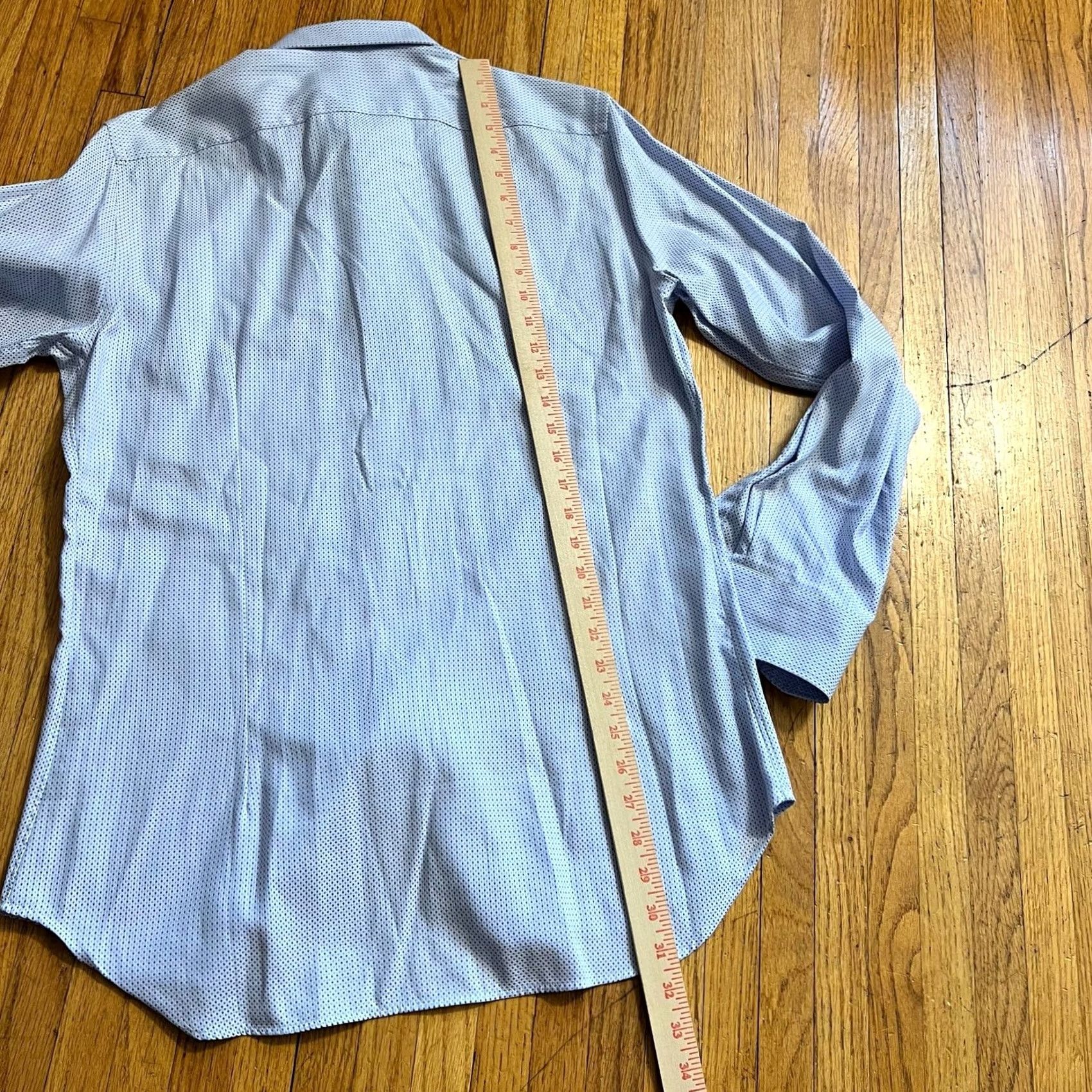 Canali VINTAGE Canali Impeccable Shirt Mens 42 - 16.5 Geometric Blue Button Down Dress Business Mens Size 46R - 5 Thumbnail