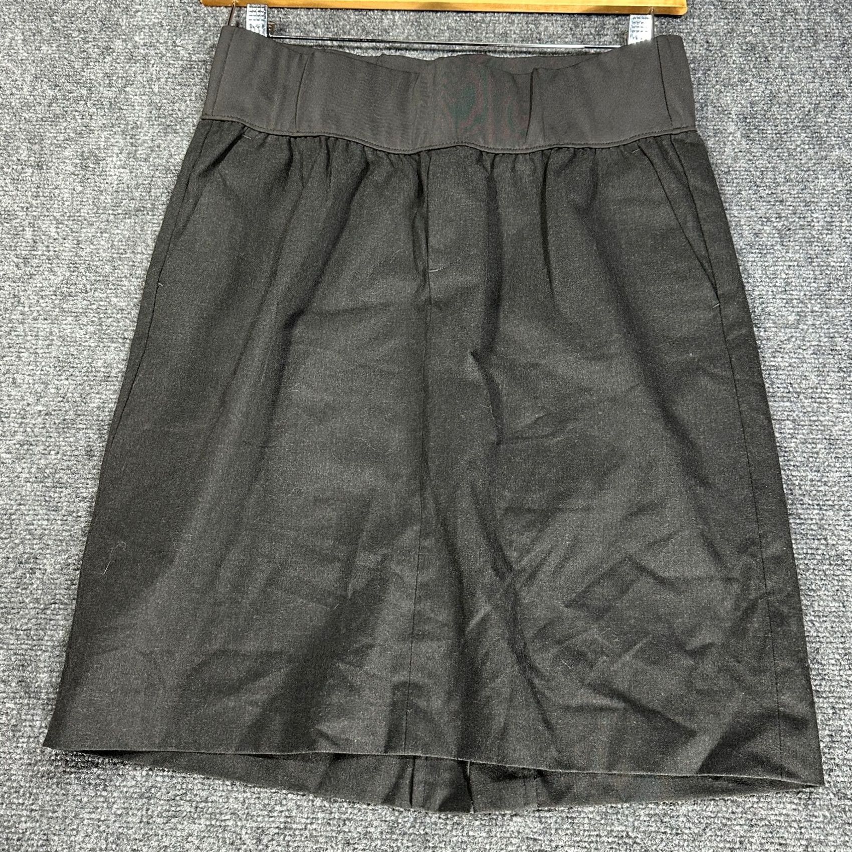 Gap GAP Maternity Skirt Womens 6 Black Stretch Pull On Elastic Waist Pockets Size 28" / US 6 / IT 42 - 2 Thumbnail