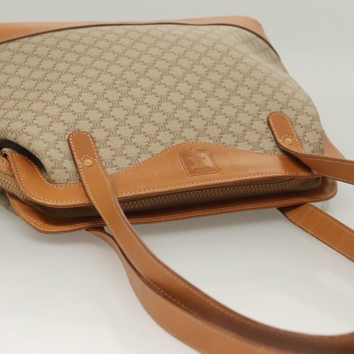 Celine CELINE Macadam Canvas Shoulder Bag Pvc Beige Gold Size ONE SIZE - 6 Thumbnail