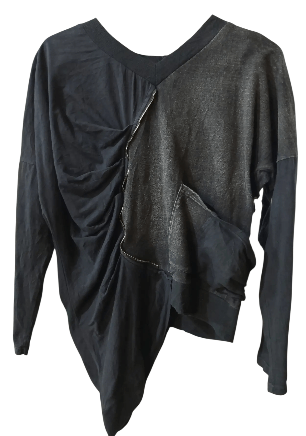Vintage SD Deconstructed Asymmetrical Zip Jacket Size S / US 4 / IT 40 - 1 Thumbnail