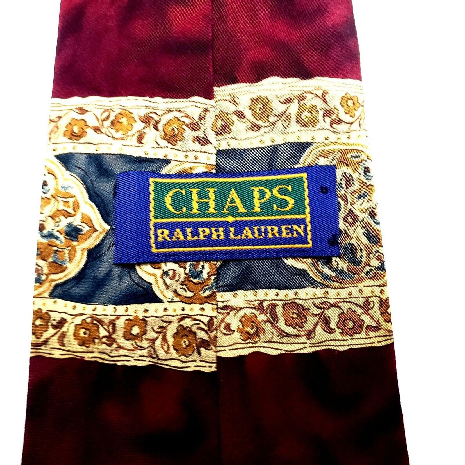 Chaps Chaps Ralph Lauren Silk Tie Red Abstract Print Classic Size ONE SIZE - 3 Thumbnail