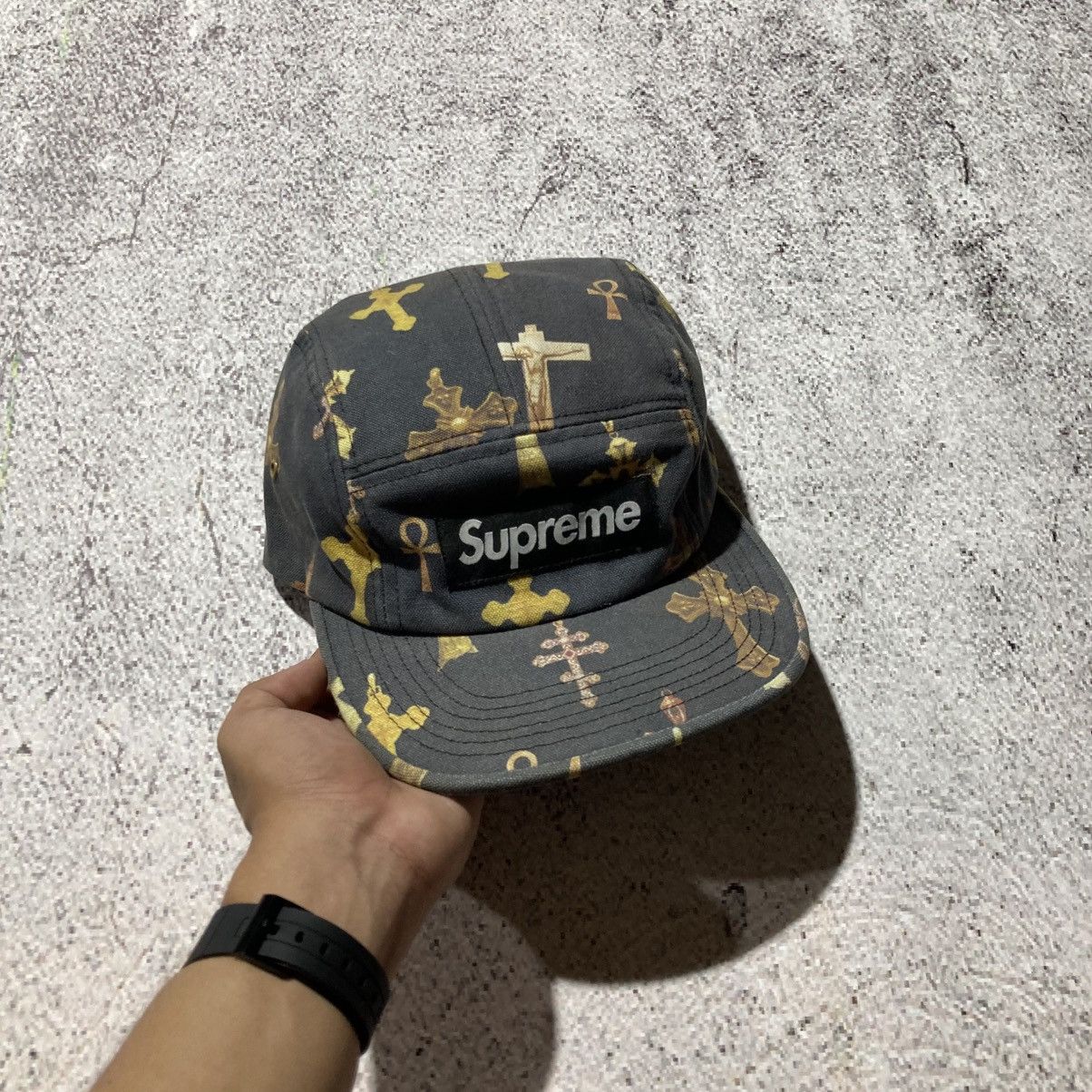 Supreme Supreme Military Camp Cap Black raindrop | Grailed