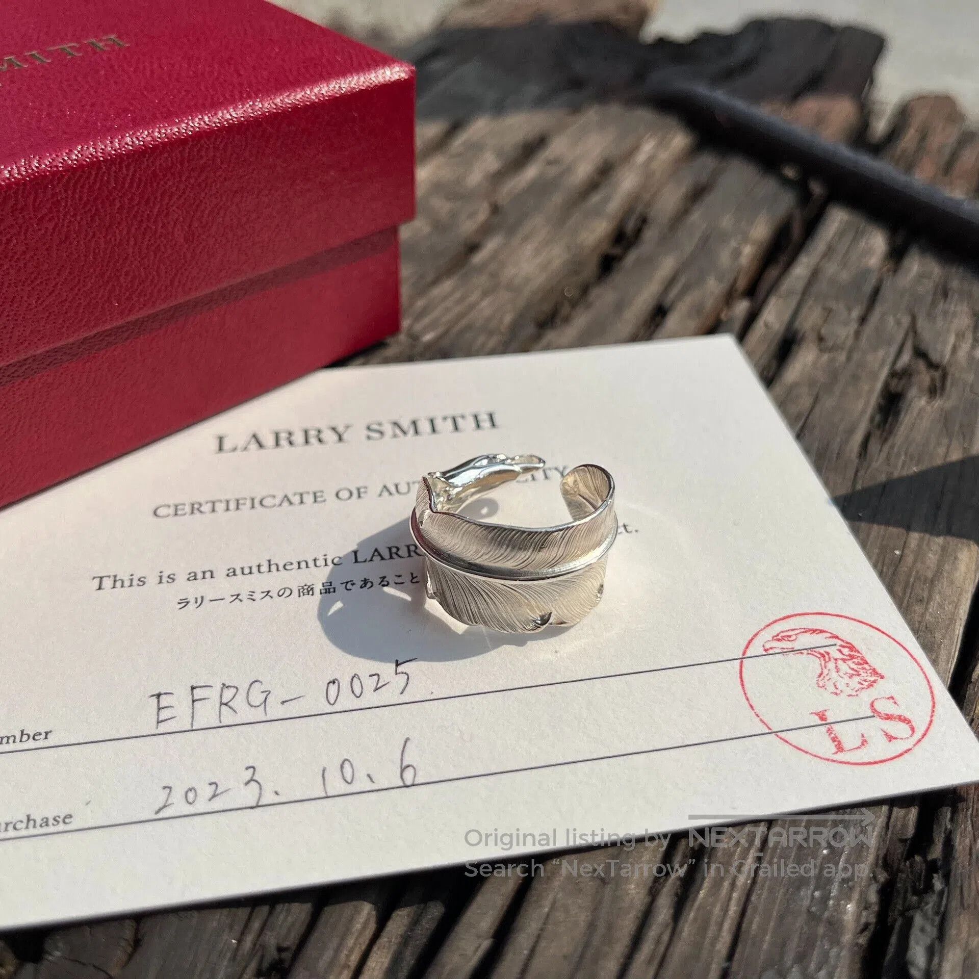 Larry Smith larry smith eagle feather ring with box. Size ONE SIZE - 3 Thumbnail