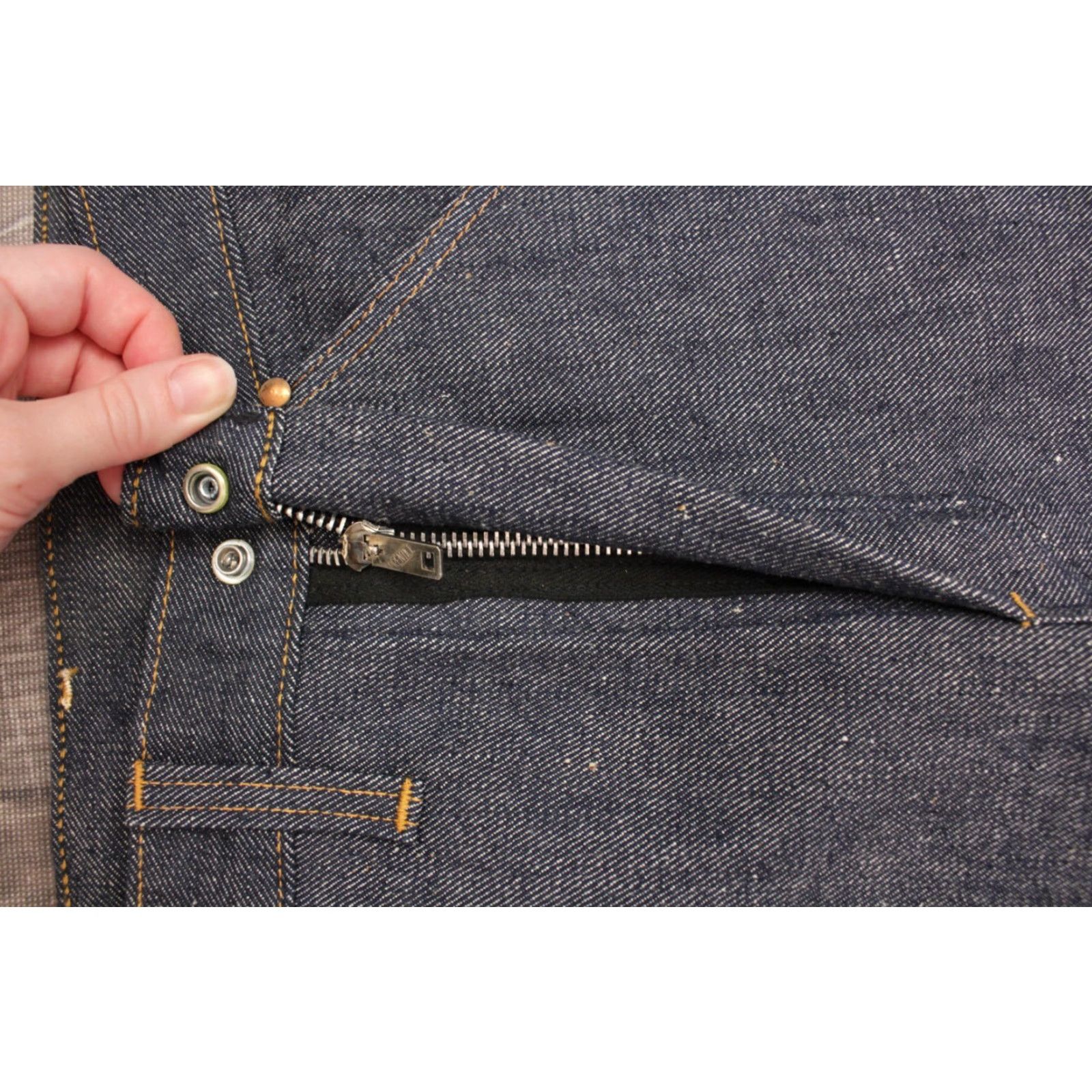 Wrangler VTG 1960s NOS Denim Wrangler Jeans Sz 28x30 60s Cotton Blue Jeans Vintage 60s Mens Size US 28 / EU 44 - 6 Thumbnail