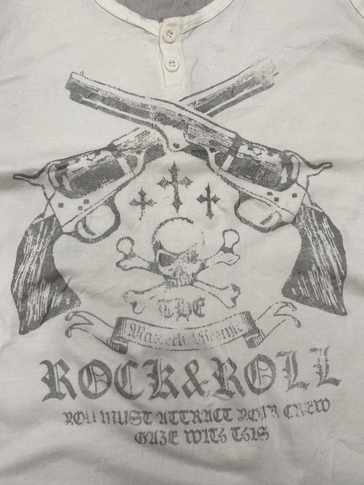 If Six Was Nine 31040=HOMME Skull rock n roll sleeveless Size US M / EU 48-50 / 2 - 3 Thumbnail