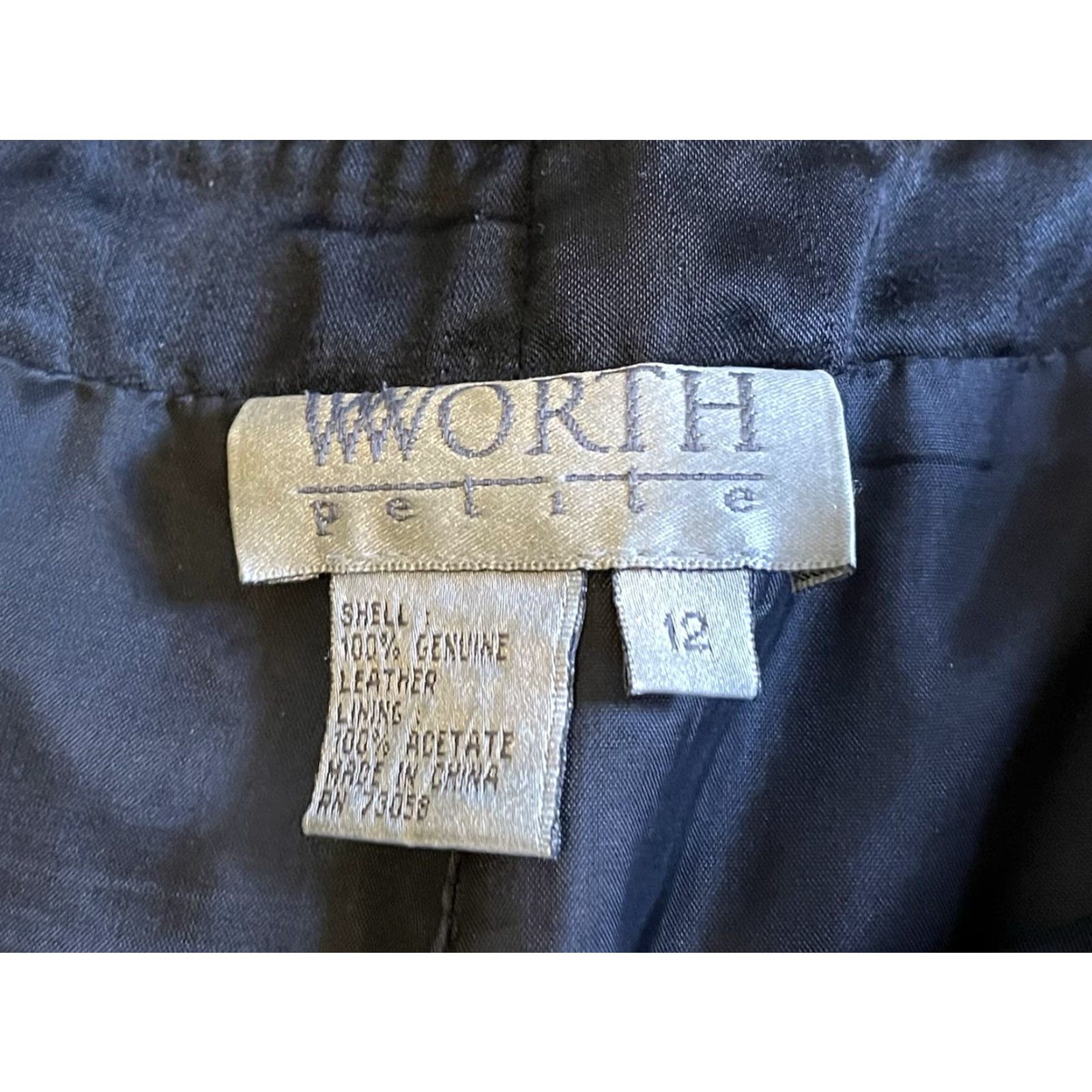 Vintage VINTAGE Worth Leather Pants Women’s 12 Black Size 34" / US 12 / IT 48 - 4 Thumbnail