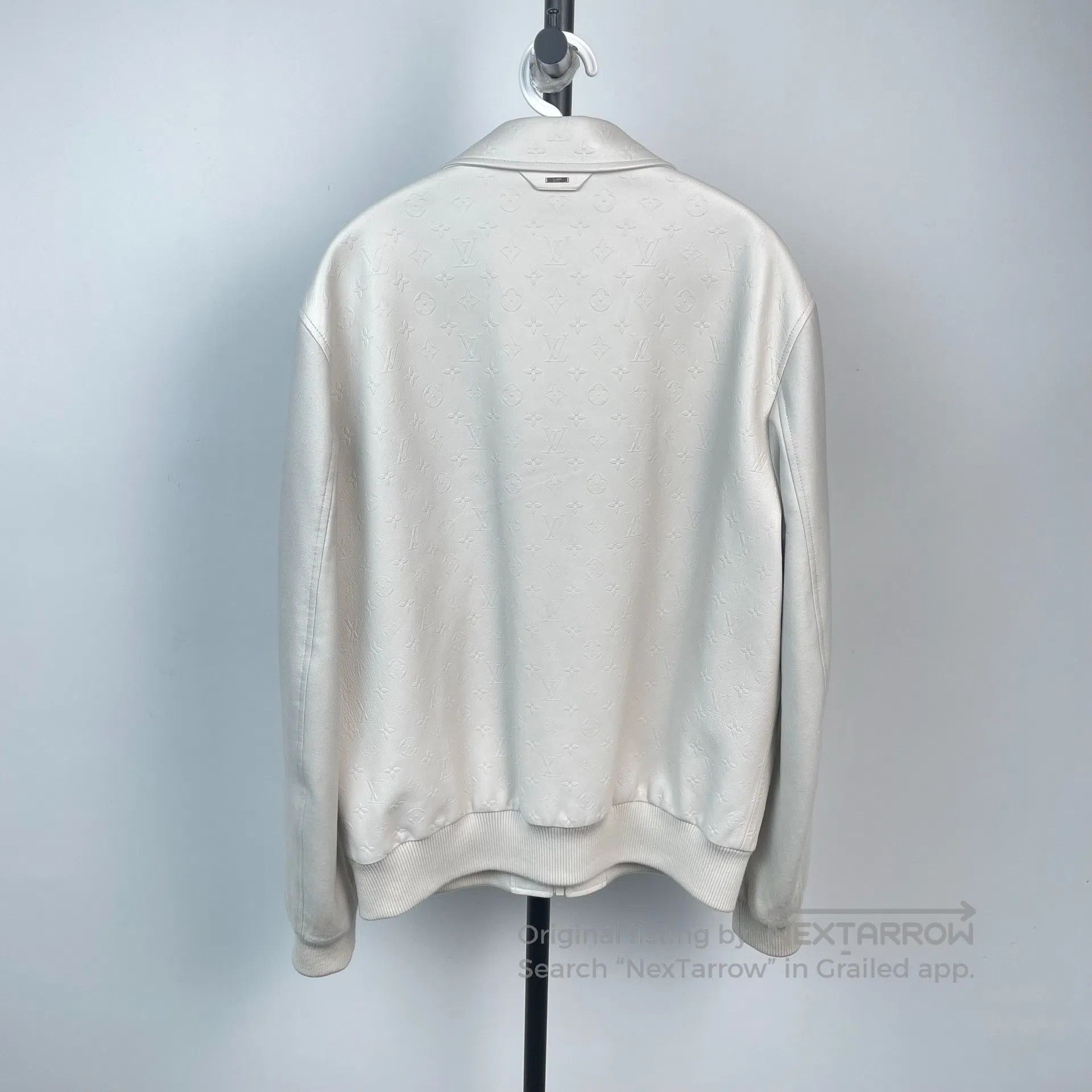 Louis Vuitton Louis Vuitton White print leather lapel long-sleeve jacket Size US L / EU 52-54 / 3 - 2 Thumbnail