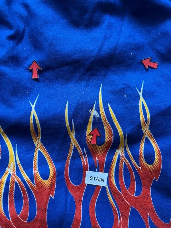 Other Y2K Flames Dragon Skull Fishbone Shirt + Laos Shorts Vintage Size 36S - 17 Thumbnail
