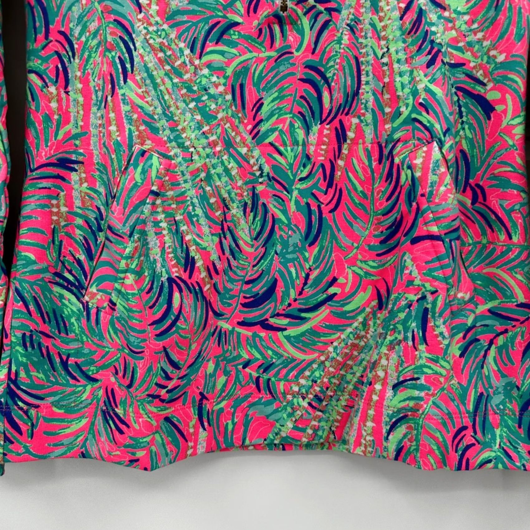 Lilly Pulitzer VINTAGE Lilly Pulitzer UPF 50 Skipper Pullover Top Pink Sunrise Lagoon Palm Leaf XXS Size XXS / US 00 / IT 34 - 2 Thumbnail