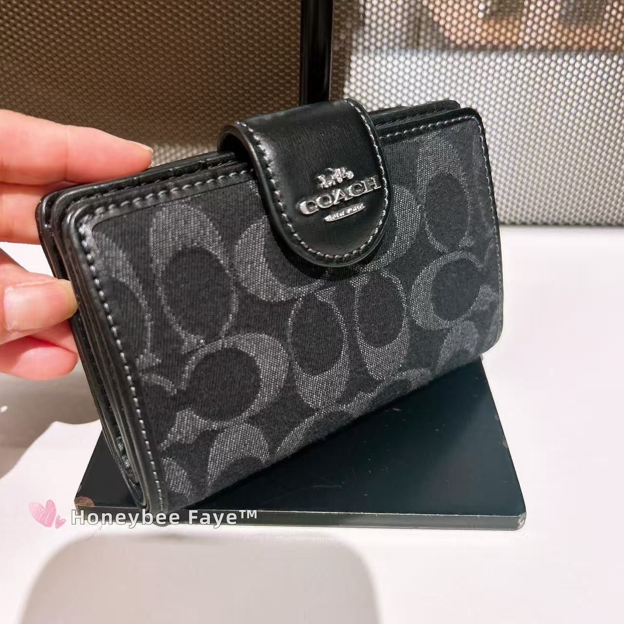 Coach Medium Corner Zip Wallet In Signature Denim CDF13 Size ONE SIZE - 2 Thumbnail