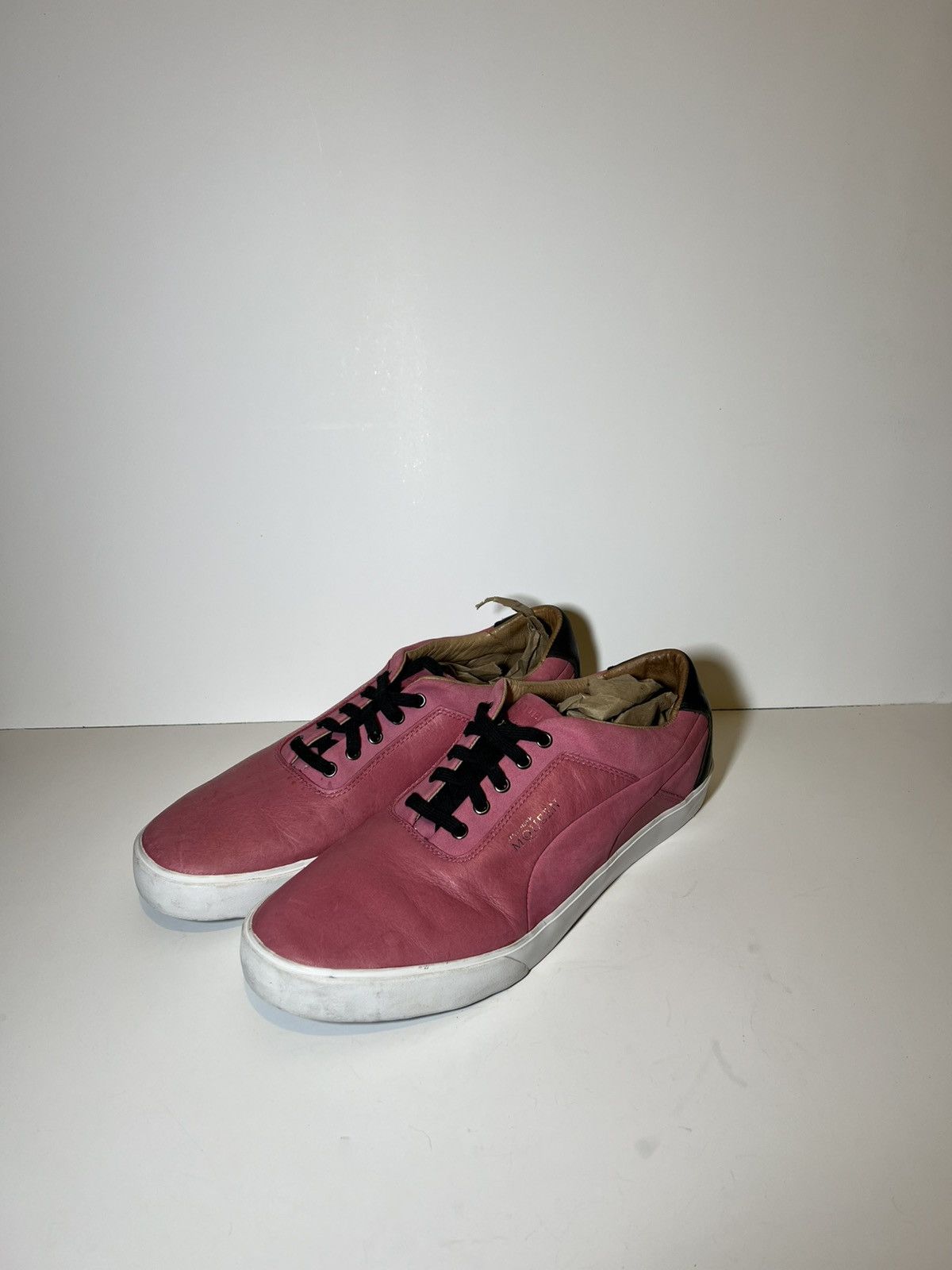 Alexander McQueen × Puma Men Deck Lo sneakers in a pink leather designer skate shoes Size US 12 / EU 45 - 1 Thumbnail