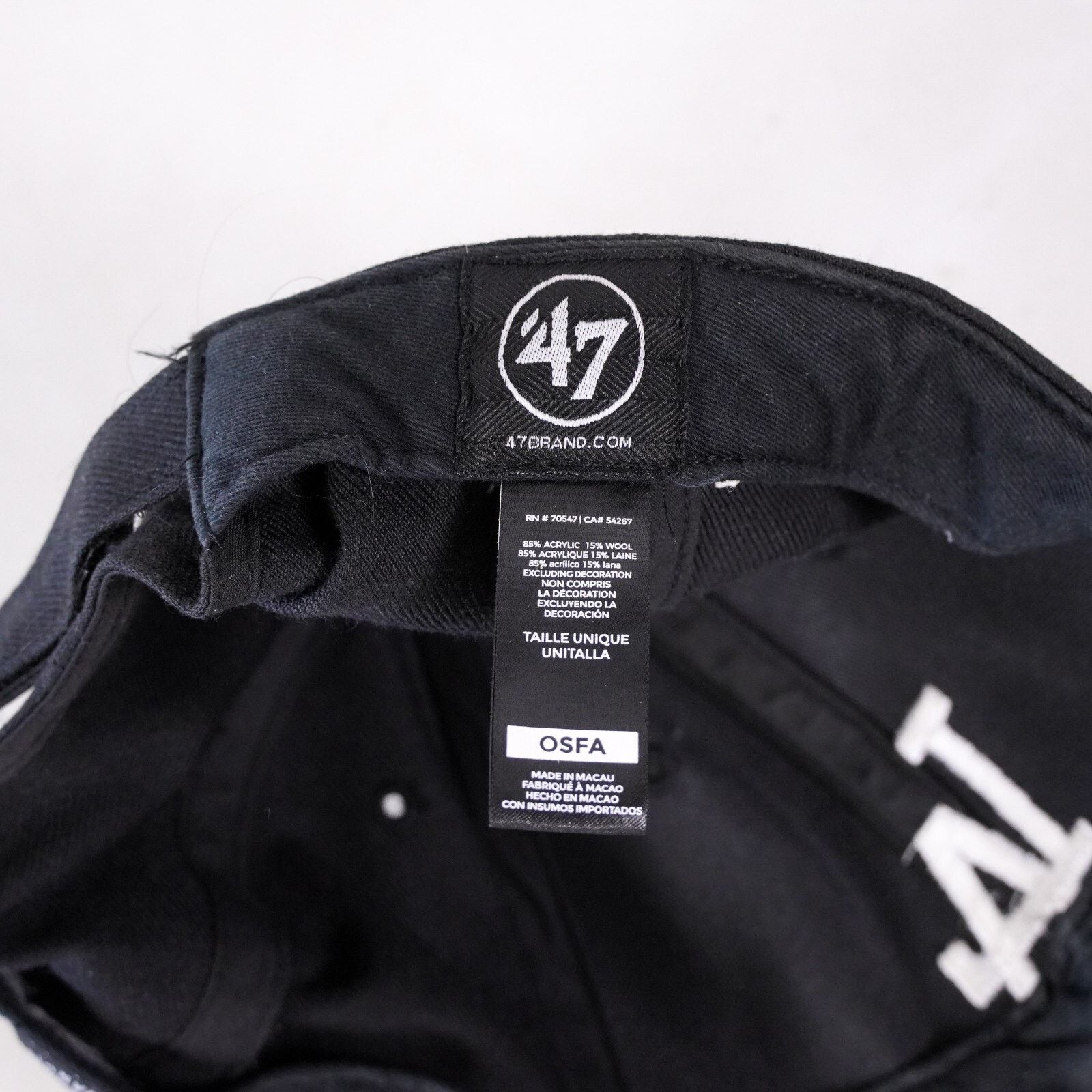 MLB '47 MLB Team LA Dodgers Yolanda Baseball Hat Cap Visor Black Size ONE SIZE - 7 Thumbnail