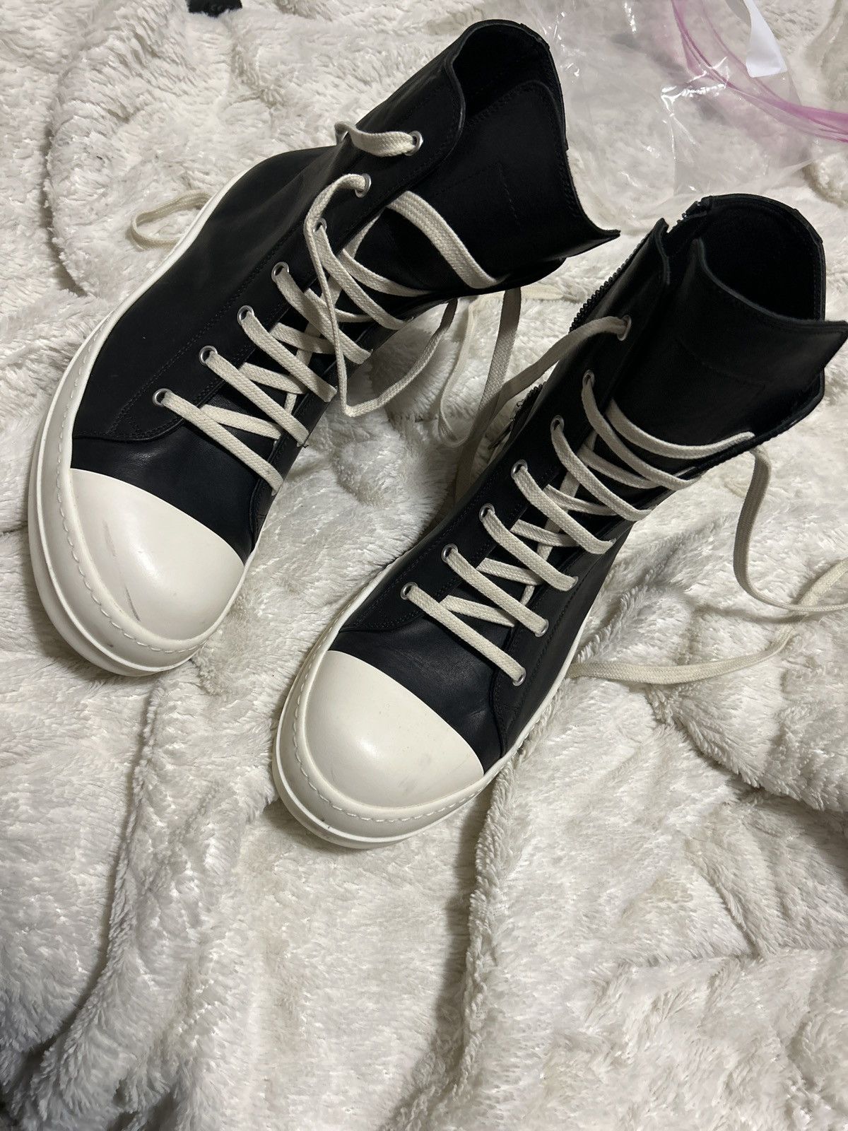 Rick Owens LIDO HIGHTOP RAMONES Size US 9 / EU 42 - 18 Thumbnail