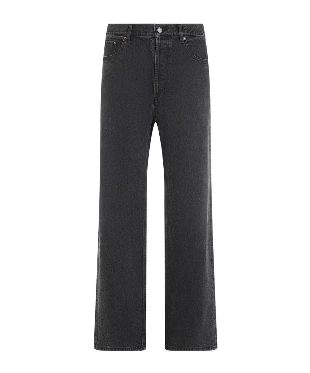 Saint Laurent Paris Saint Laurent Men's Black Wide-Leg Jeans Size US 30 / EU 46 - 1 Thumbnail