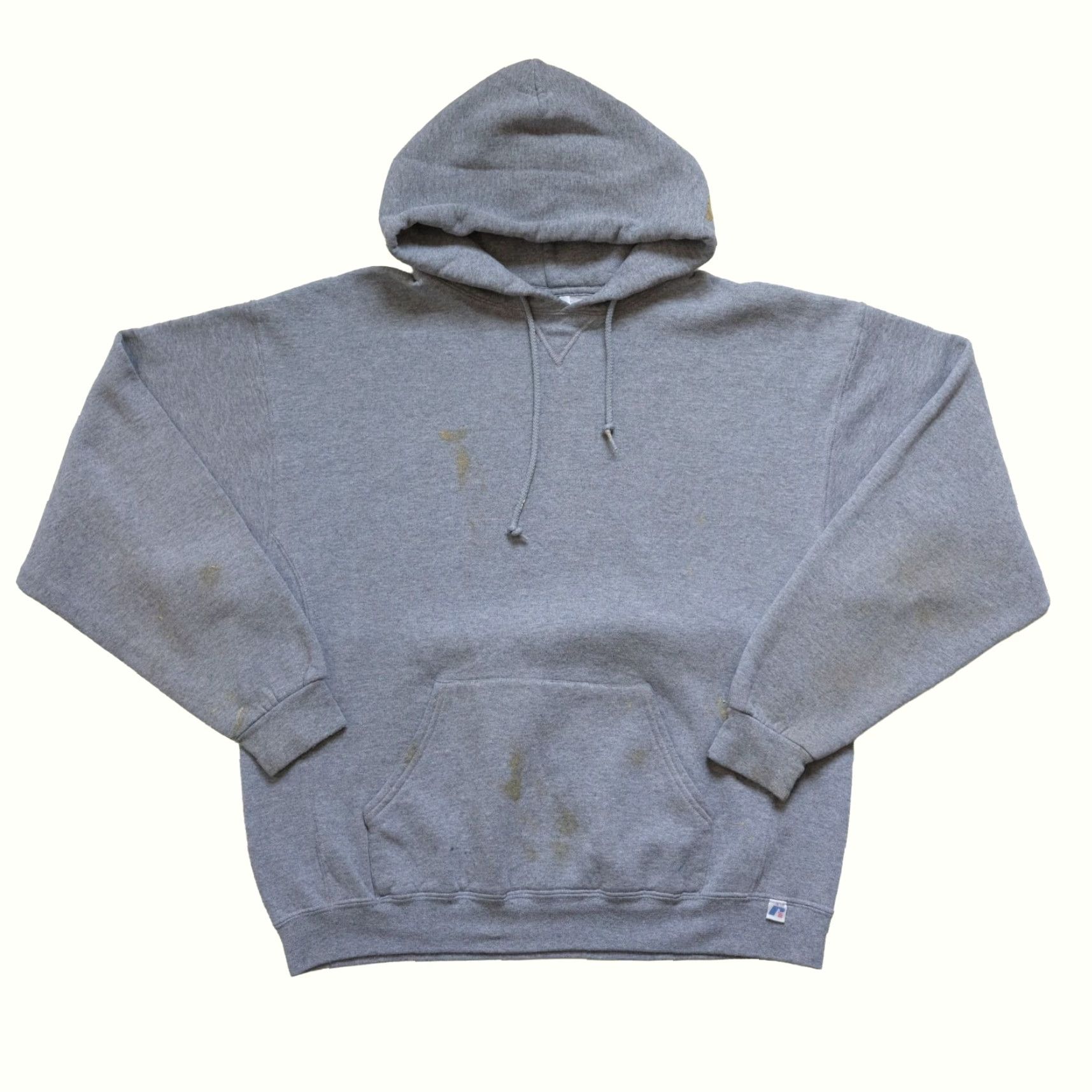 Russell Athletic VINTAGE RUSSELL ATHLETIC Hoodie Sweatshirt XL Gray Crew Neck Hooded Distressed Retro 90s Work Pullover Men Size US XL / EU 56 / 4 - 2 Thumbnail