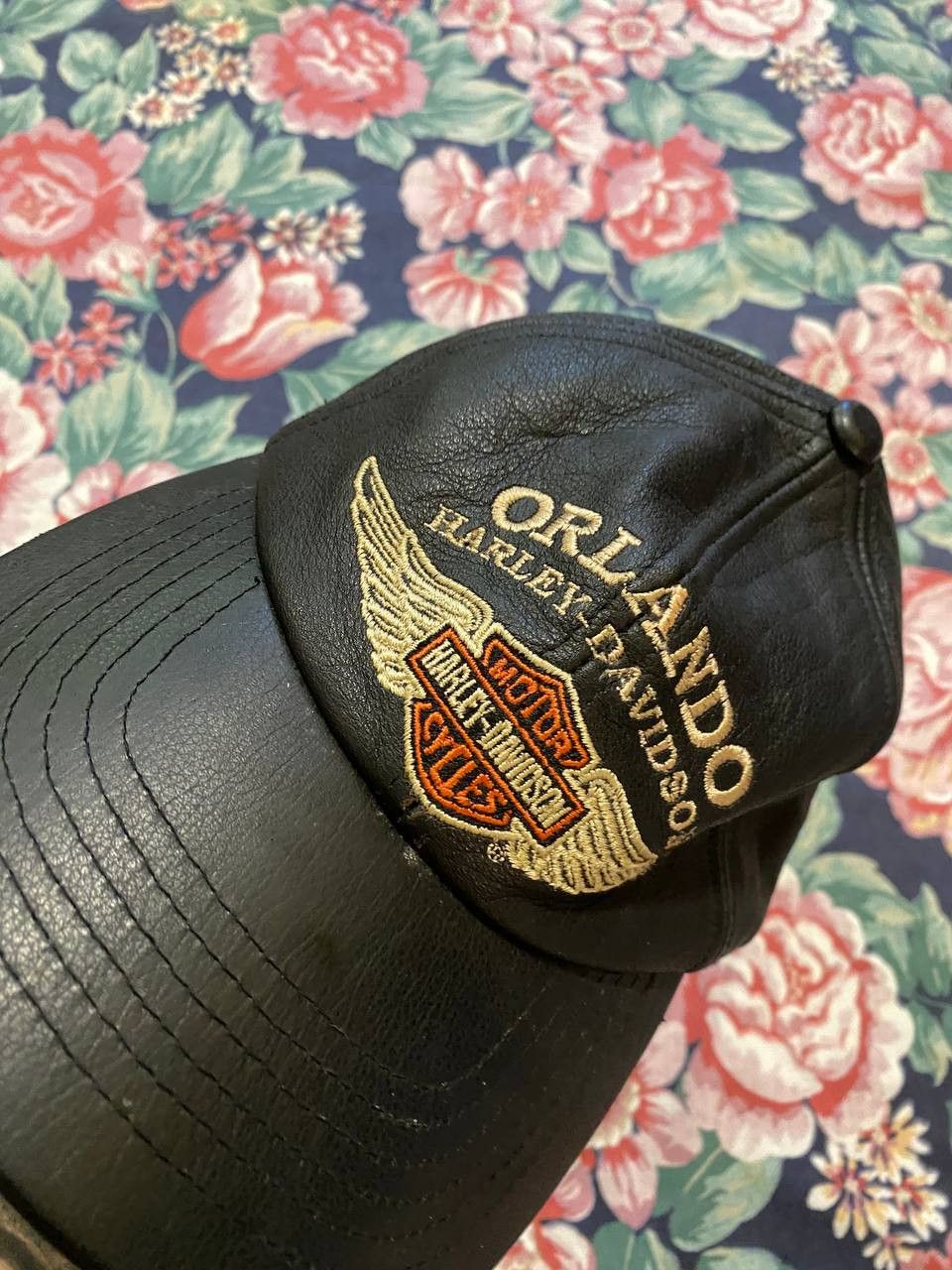 Harley Davidson Hats Vintage Harley Davidson Cap Y2K big logo streetwear Size ONE SIZE - 7 Thumbnail